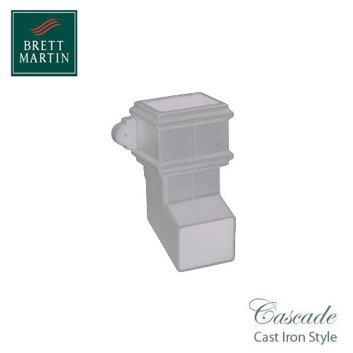 Cascade Cast Iron Style 100 x 75mm Plastic Shoe With Lugs (White)