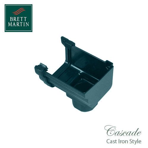 Cascade Cast Iron Style 106mm Prostyle Stopend Outlet R/H - Green