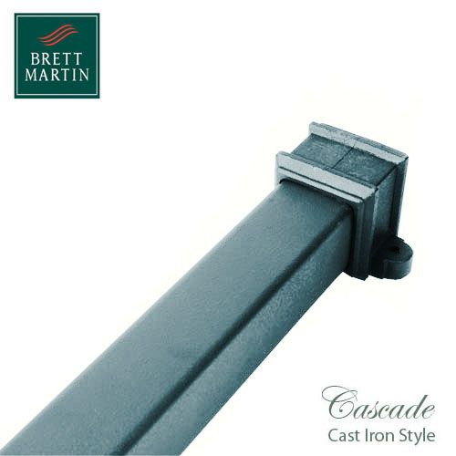 Cascade Cast Iron Style 65mm x 1.8m Socketed Pipe With Lugs - Green