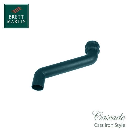 Cascade Cast Iron Style 305mm Round Downpipe Offset Bend - Green