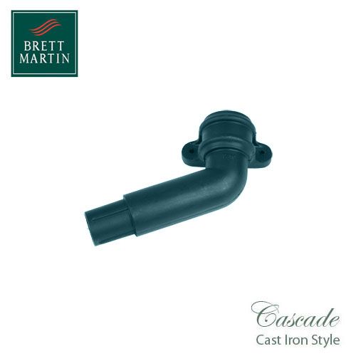 Cascade Cast Iron Style 68mm Plastic 112.5dg Spigot Bend L/H - Green