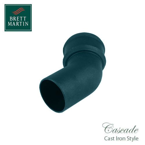 Cascade Cast Iron Style 105mm Plastic Round 135dg Bend (Green)
