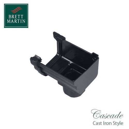Cascade Cast Iron Style 106mm Prostyle Stopend Outlet R/H - Grey