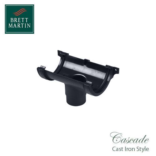 Cascade Cast Iron Style 112mm Roundstyle Running Outlet - Grey