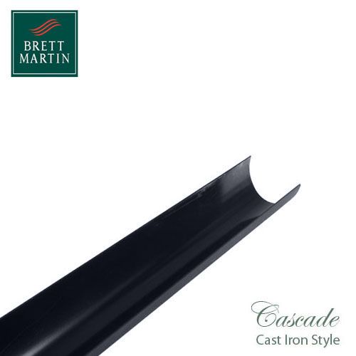Cascade Cast Iron Style 115mm x 4m Plastic Deepstyle Guttering - Grey