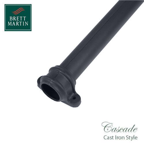 Cascade Cast Iron Style 68mm x 1.8m Socketed Pipe With Lugs - Grey
