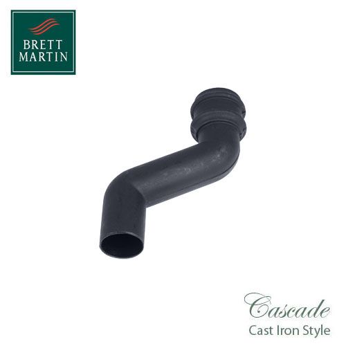 Cascade Cast Iron Style 150mm Round Downpipe Offset Bend - Grey