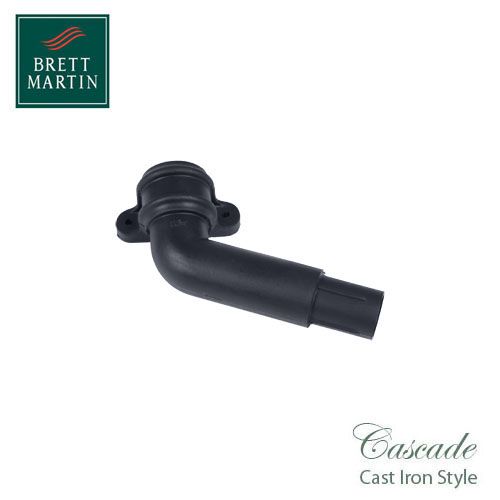 Cascade Cast Iron Style 68mm Plastic 112.5dg Spigot Bend R/H - Grey