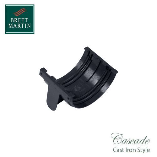 Cascade Cast Iron Style 170mm Plastic Half Round Union Bracket (Grey)