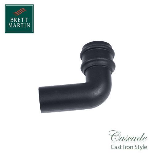 Cascade Cast Iron Style 105mm Plastic Round 92.5dg Bend (Grey)