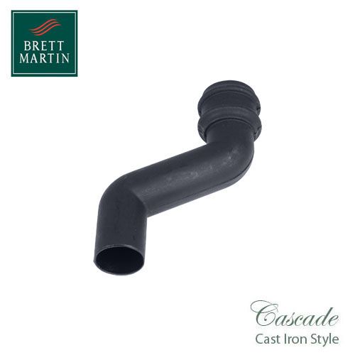 Cascade Cast Iron Style 105mm Plastic Round 150mm Offset Bend Grey