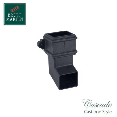 Cascade Cast Iron Style 100 x 75mm Plastic Shoe With Lugs (Grey)