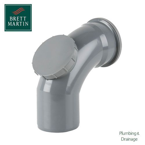 Cascade Cast Iron Style 110mm 92.5dg Single Socket Access Bend (Grey)