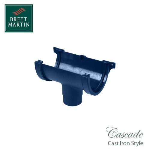 Cascade Cast Iron Style 115mm Plastic Deepstyle Running Outlet - Blue