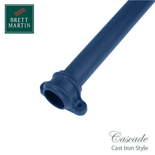 Cascade Cast Iron Style 68mm x 1.8m Socketed Pipe With Lugs - Blue