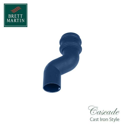 Cascade Cast Iron Style 75mm Round Downpipe Offset Bend - Blue