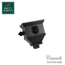 Cascade Cast Iron Style 100mm x 75mm Bath Hopper With Lion (Blue)