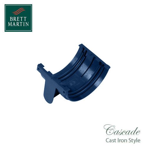 Cascade Cast Iron Style 170mm Plastic Half Round Union Bracket (Blue)