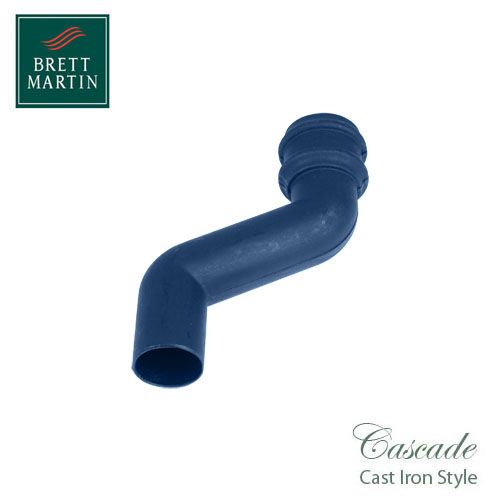 Cascade Cast Iron Style 105mm Plastic Round 150mm Offset Bend Blue