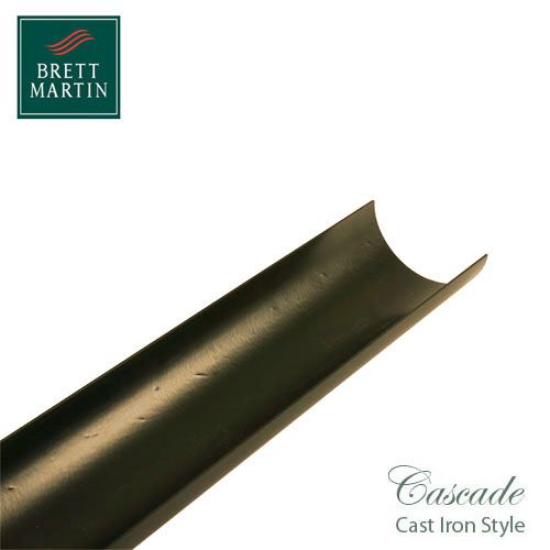 Cascade Cast Iron Style 170mm x 2m Plastic Half Round Guttering Sand