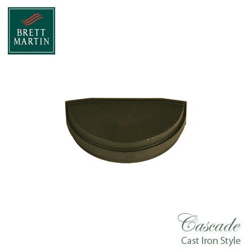 Cascade Cast Iron Style 170mm Half Round External Stopend (Sand)