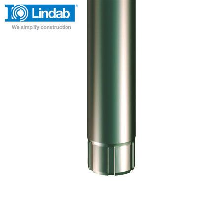 Lindab Steel Guttering Round Downpipe 120mm x 3m Painted Pine Green