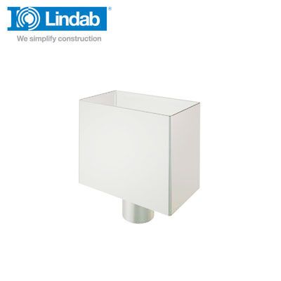 Lindab Small Rectangular Water Hopper 100mm Painted Antique White