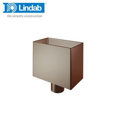 Lindab Small Rectangular Water Hopper 120mm Painted Brown