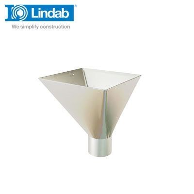 Product image for Lindab 75mm Square Large Water Hopper - Antique White