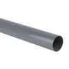 Brett Martin Plastic Guttering Round Style Downpipe 4m Length 68mm - Grey
