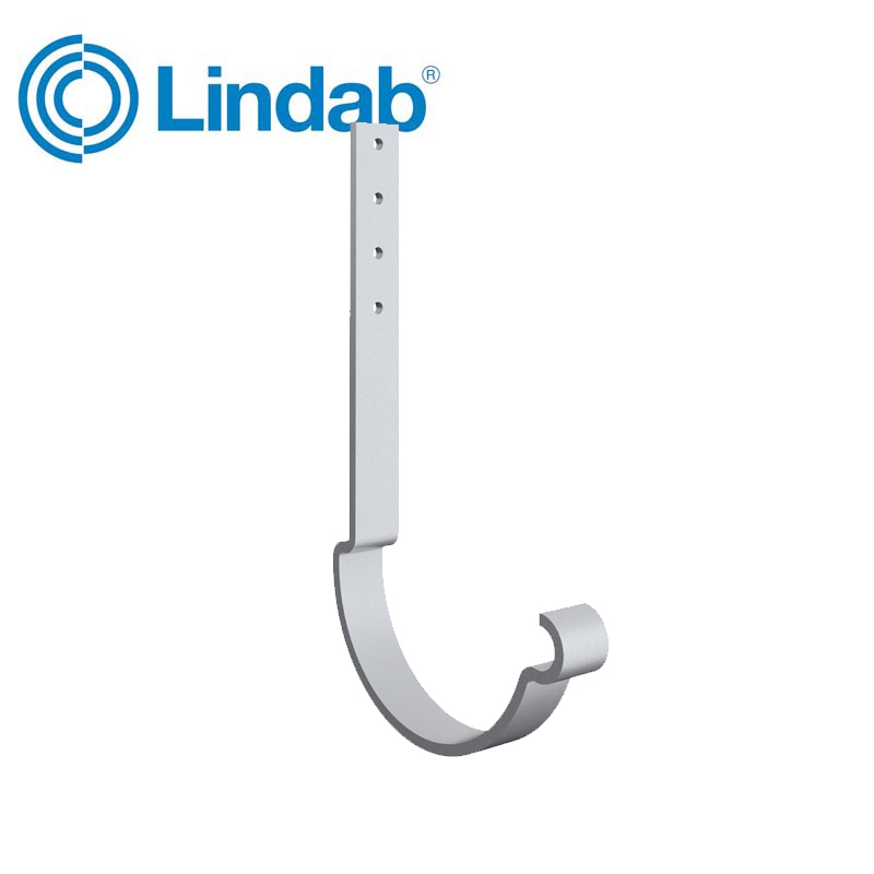 Lindab Half Round Rafter Bracket 100mm Painted Silver Metallic