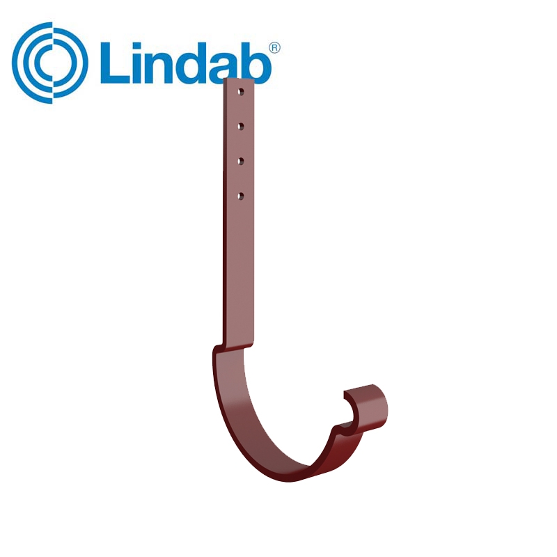 Lindab Half Round Rafter Bracket 100mm Painted Dark Red