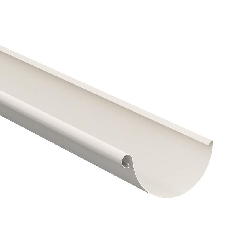 Lindab Antique White 190Mm Half Round Steel Guttering - Galvanised Steel