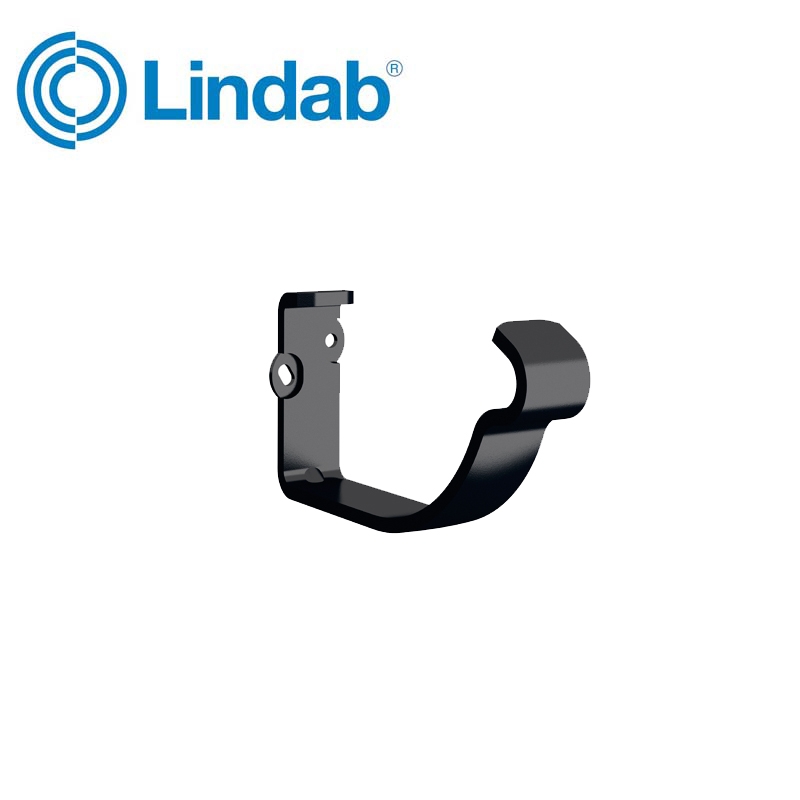 Lindab Half Round Fascia Bracket 125mm Painted Black