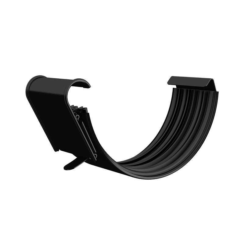 Lindab Black 150Mm Half Round Gutter Joint - Galvanised Steel
