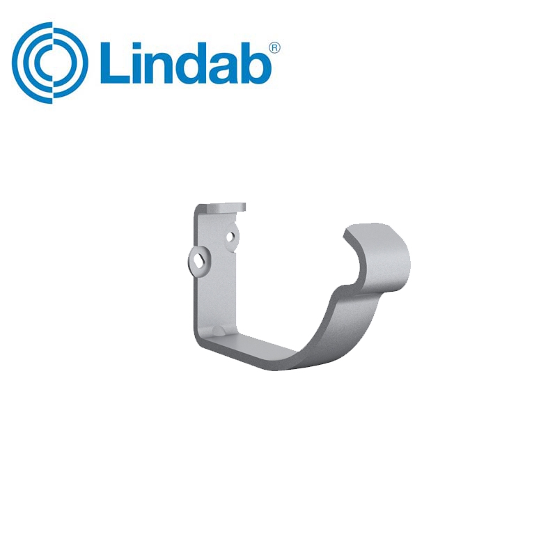 Lindab Half Round Fascia Bracket 125mm Painted Silver Metallic