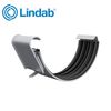 Lindab 125mm Half Round Gutter Joint - Silver Metallic