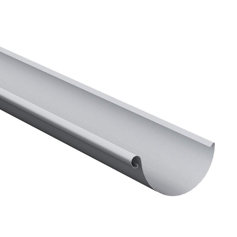 Lindab Silver Metallic 150Mm Half Round Steel Guttering - Galvanised Steel