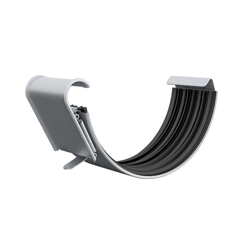 Lindab Silver Metallic 150Mm Half Round Gutter Joint - Galvanised Steel