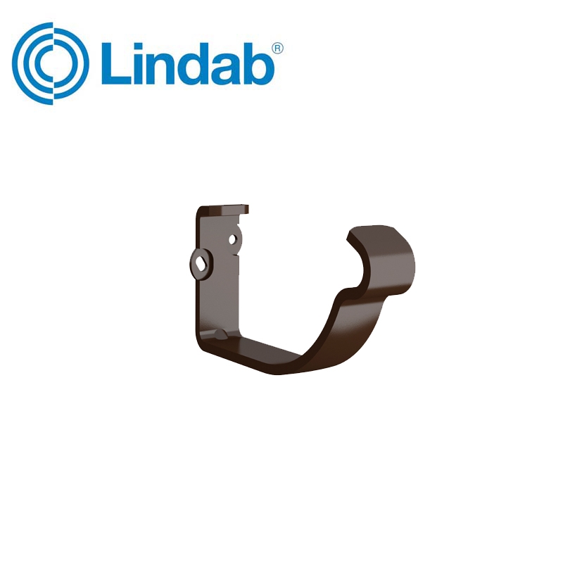 Lindab Half Round Fascia Bracket 125mm Painted Brown