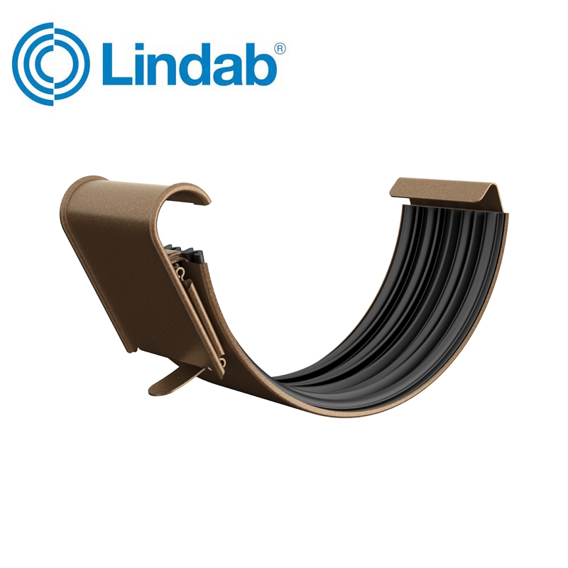 Lindab Half Round Gutter Joint 150mm Painted Copper Metallic