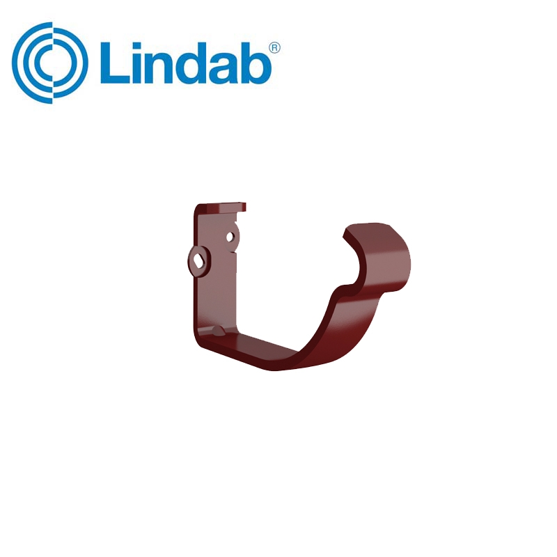 Lindab Half Round Fascia Bracket 150mm Painted Dark Red