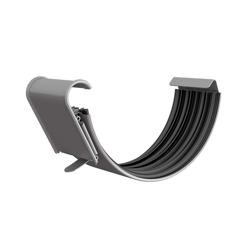 Lindab Anthracite Metallic 150Mm Half Round Gutter Joint - Galvanised Steel