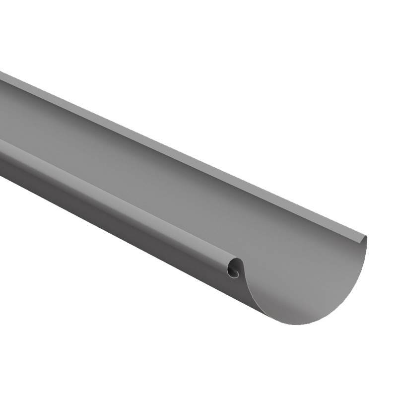 Lindab Anthracite Metallic 190Mm Half Round Guttering - Galvanised Steel