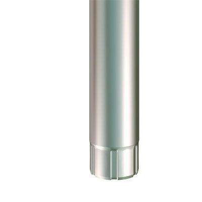 Lindab Silver Metallic 75Mm Round Downpipe - Galvanised Steel