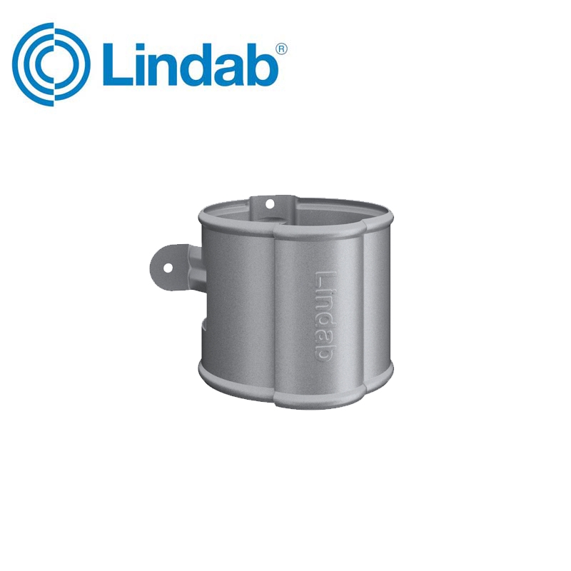Lindab Round Downpipe Bracket 75mm Painted Silver Metallic