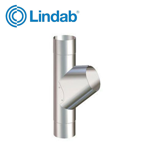 Lindab Round Adjustable Branch 87mm Painted Silver Metallic