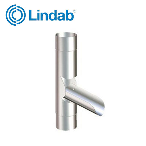 Lindab Manual Rainwater Diverter 100mm Painted Silver Metallic