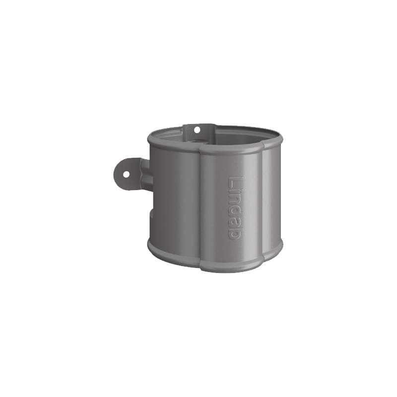 Lindab Anthracite Metallic 75Mm Round Downpipe Bracket - Galvanised Steel