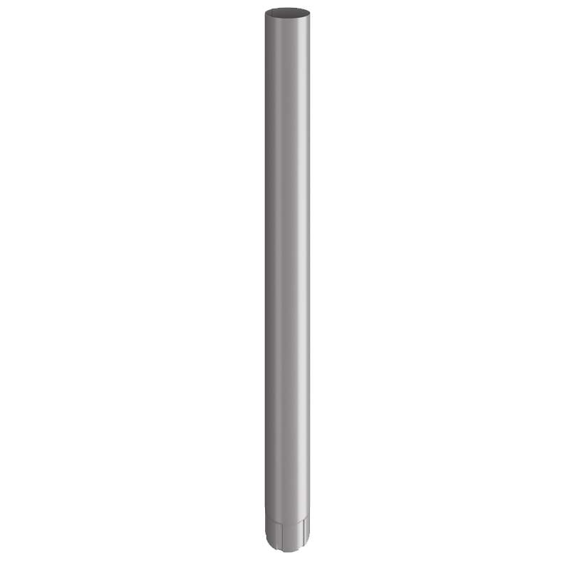 Lindab Anthracite Metallic 87Mm Round Downpipe - Galvanised Steel